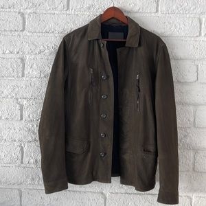All Saints suede military style jacket